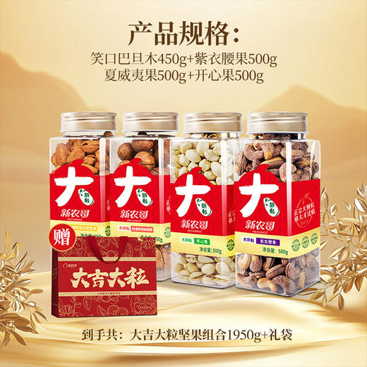 [唐老板专属]新农哥坚果礼盒大吉大粒1950g过年礼盒过年必备充饥食品 商品图2