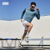 OMG运动 长袖t恤男衣网眼拼接透气高弹力跑步训练上衣春秋季 商品缩略图0