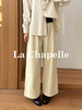 专柜实拍【自带卡包腰带】拉夏贝尔/La Chapelle高腰压褶卷边休闲裤~宽松百搭舒适微弹直筒阔腿裤 商品缩略图4