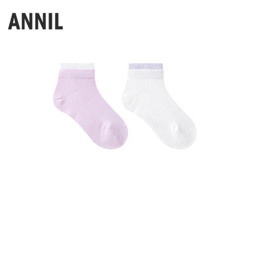 【专区任选2件49元】【实体店同款】女童短袜两双装春季新款安奈儿童装JG617205 商品图1