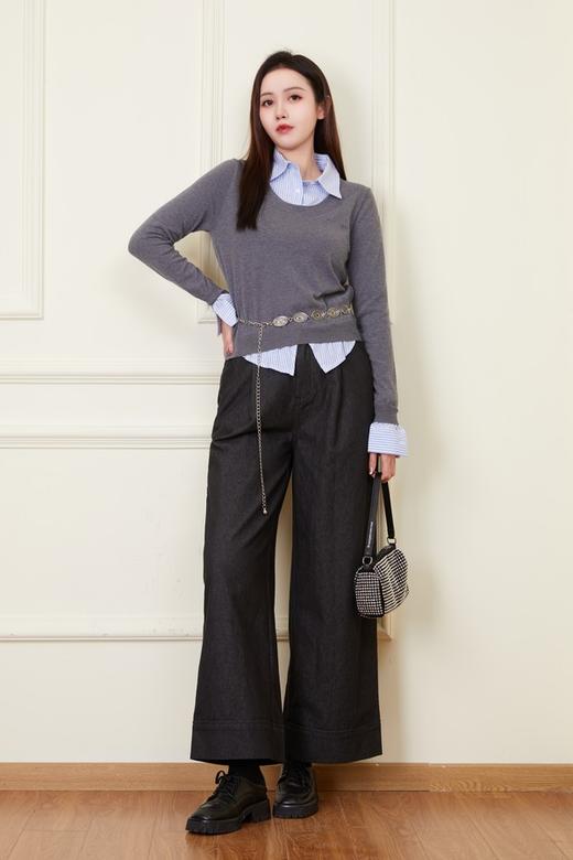 LNNNS 减龄假两件条纹针织上衣 22236 商品图2