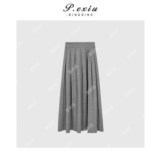 04-1潘依绣丁丁宠粉极简宽褶设计百褶裙针织裙 Q89001 商品图0