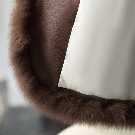 冬季毛领保暖羽绒服高级感环保皮草大衣CS 商品图3