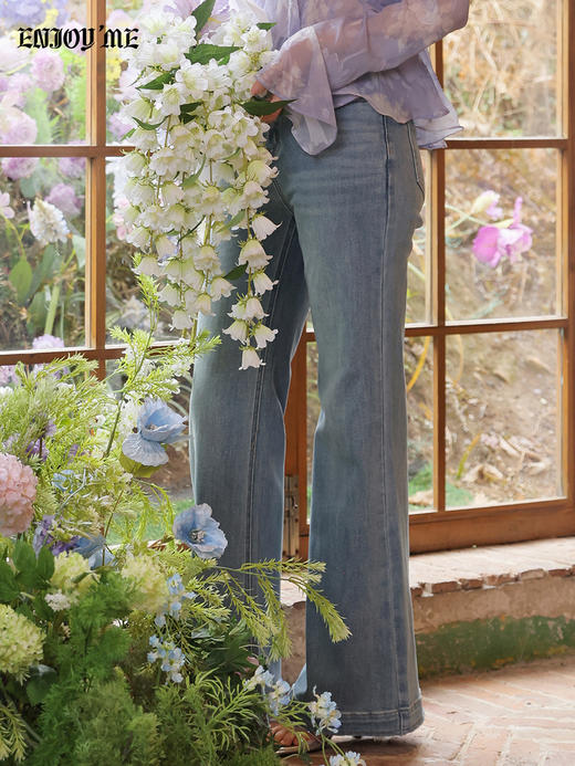 【门店同款】ENJOY春季修身毛边喇叭裤 169602031 商品图1