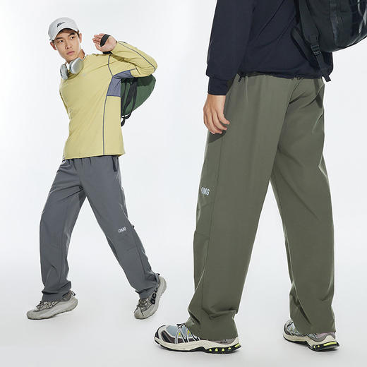 OMG运动 户外裤子男春秋季防泼水运动裤防风裤子登山直筒宽松轻量 商品图2