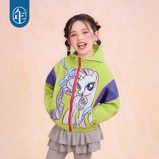 小马宝莉联名年衣童装拼色外套春新款女童卡通小马宝莉拼色外套N1261023A21 商品图3