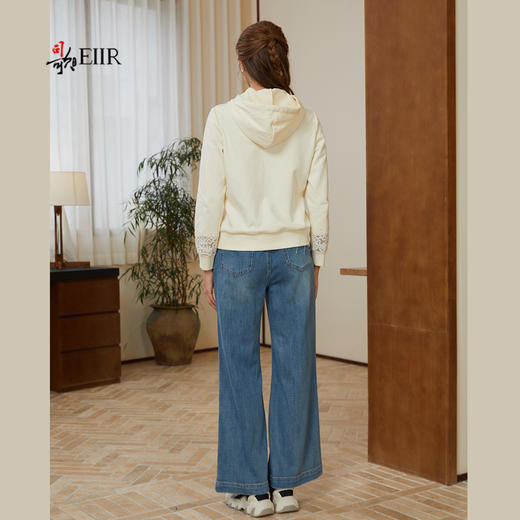 司歌连帽卫衣立体绣上衣长袖休闲T921260Y 商品图3