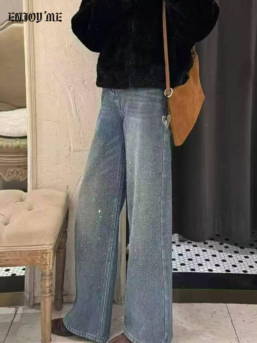 【门店同款】ENJOY冬季满天星加绒阔腿裤 169257784 商品图1