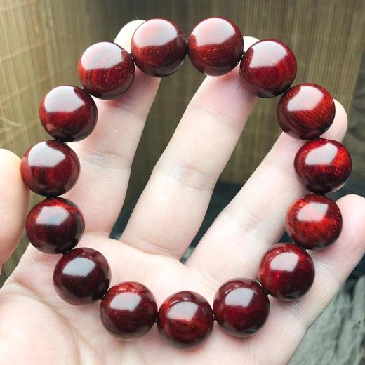 【青山特惠】1.5*15颗5星带水波 小叶紫檀手串 t5 商品图0