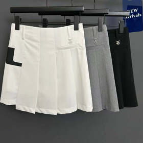 高尔夫服装韩版女士百褶短裙不规则高腰显瘦四季百搭防走光半身裙