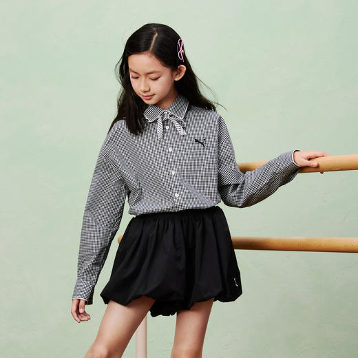 PUMA彪马童装2026春季新款儿童长袖衬衫女童上衣时髦精致 商品图3