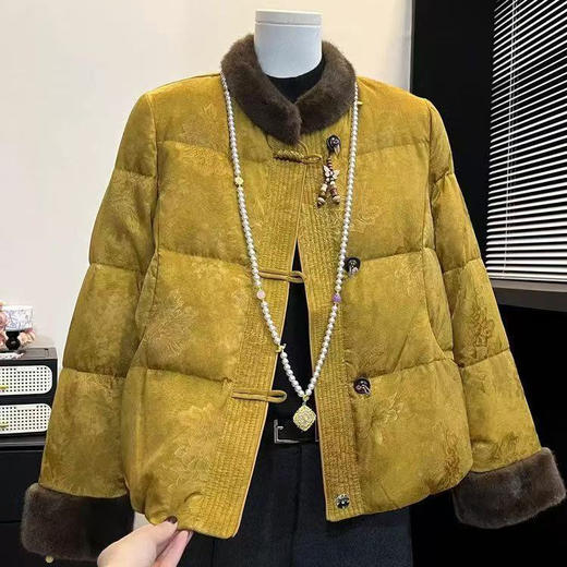 冬季加厚保暖棉服洋气减龄百搭棉衣毛领棉袄CS 商品图0