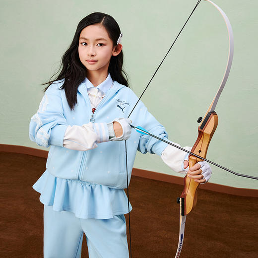 PUMA彪马童装2026春季新款儿童便服女童连帽外套印花满印甜美 商品图0