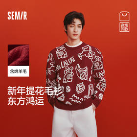 森柔|商场同款森马国博衍艺联名系列毛衫男春季提花毛衣2026新款