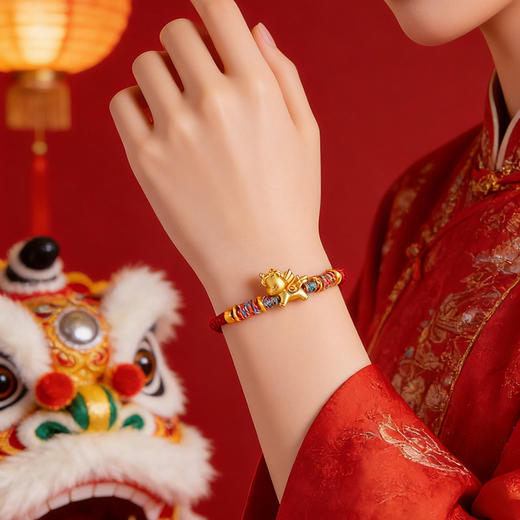 本命年 【小众设计款 天马纯银手串】马年999足银天马手工编织手绳 小众奢级感小马红绳手链 节日生日礼物 商品图3