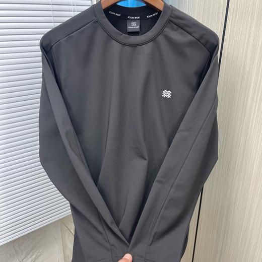 户外休闲衣男士速干运动微拉绒圆领长袖T恤 商品图1