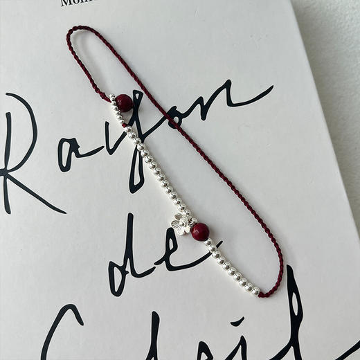 俏皮小花红珠红绳双层手链-纪念日百货门店同款169094655 商品图2