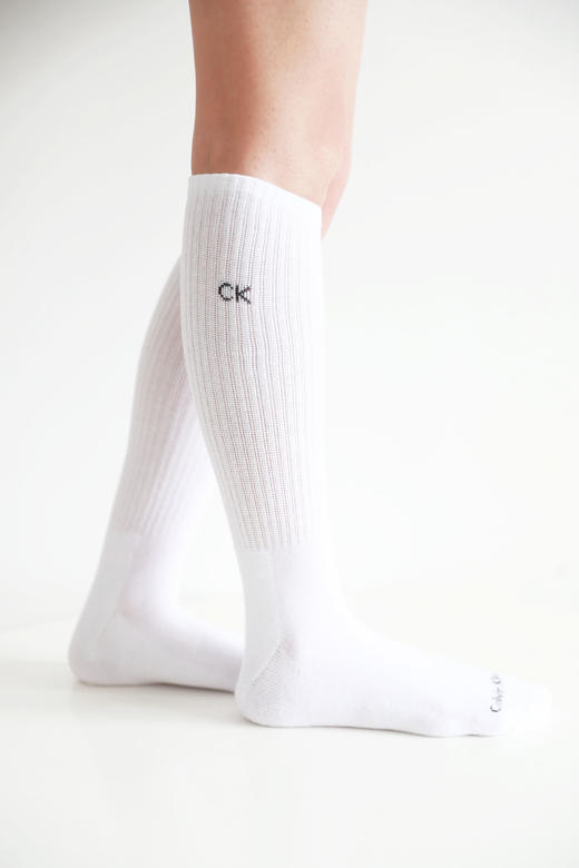 软支撑毛巾底袜子，一卡6双装。松弛感中筒全棉透气运动袜E012758 商品图10