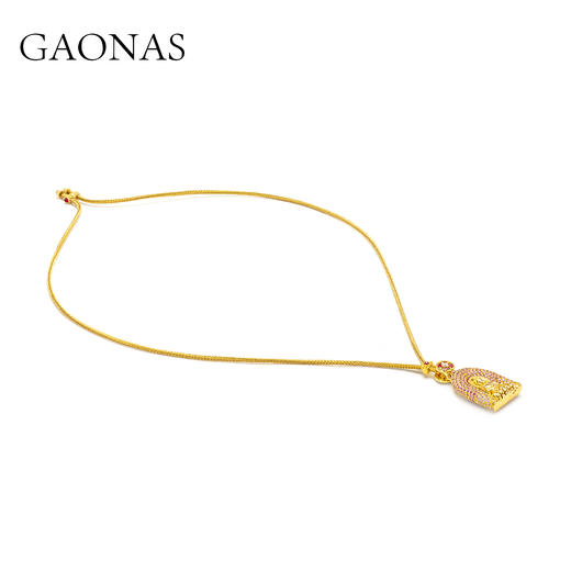 GAONAS  如如不动金色新中式佛牌项链11911XR 商品图2