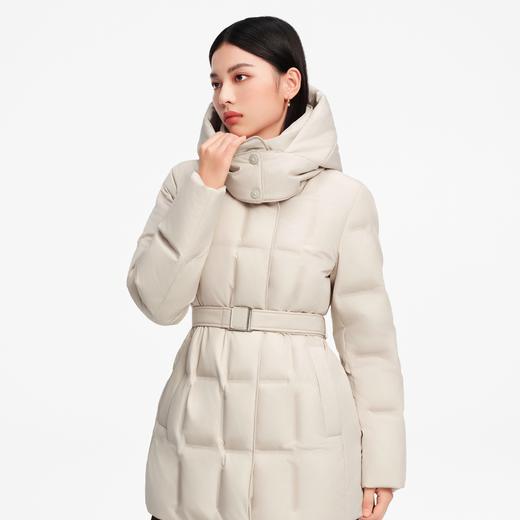 波司登25新款羽绒服女商务可脱卸帽中款品质直充收腰显瘦90鹅绒 商品图3