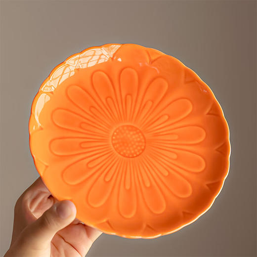 【菊瓣高脚盘】中式复古陶瓷茶点盘高脚水果盘创意零食糕点盘家用茶几干果盘摆台 商品图7