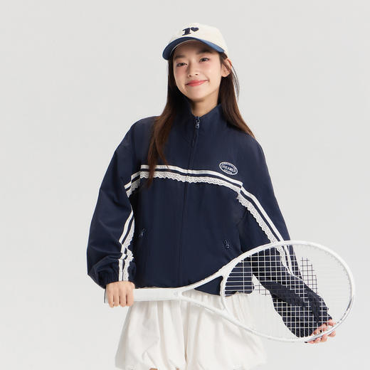 笛莎Deesha 【质感学院系列】笛莎2026年春新款青少年短款花苞学院风织带外套女 商品图0