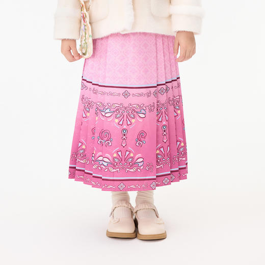 【秒2】【MQD】【Nanci联名】童装女童百褶裙半裙冬装新品儿童艺术百褶裙 商品图1