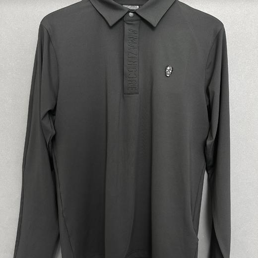 高尔夫服装秋冬季新款男士长袖T恤简约黑白色速干休闲户外运动衣 商品图1