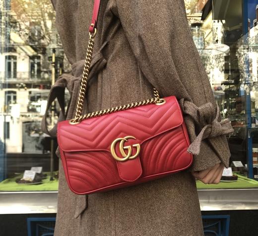 GU马蒙法棍包纯牛皮单肩斜挎经典包 商品图7