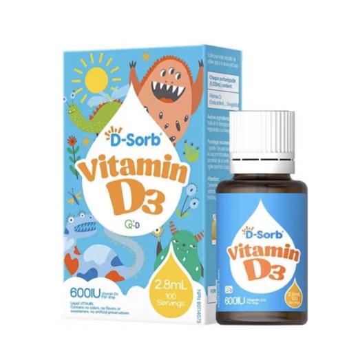 D-sorb滴适宝维生素d3滴剂2.8ml/瓶600IU原装进口 商品图0
