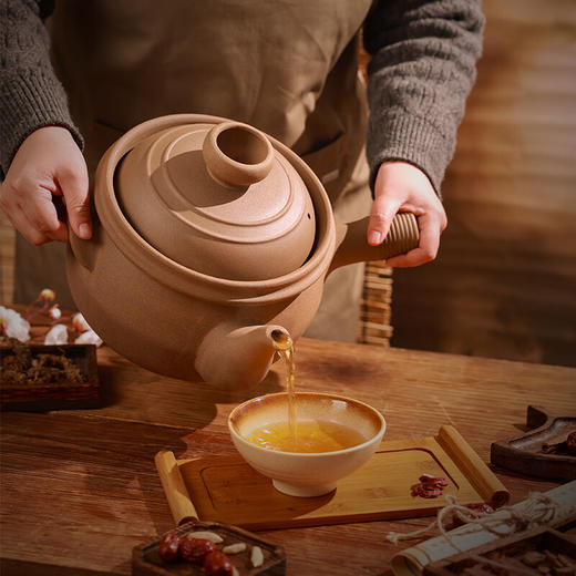 【原陶纳福嘟嘟养生锅】耐高温陶瓷砂锅熬中药罐子老式无釉中医煎药专用养生壶明火燃气灶 商品图5