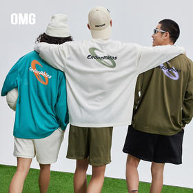 OMG运动 网孔长袖透气吸湿排汗健身服男篮球训练服网眼飞盘服t恤