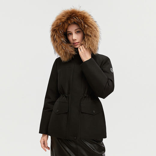 波司登品质极寒高蓬鹅绒奢华毛领2025冬新款羽绒服女收腰修身优雅 商品图1