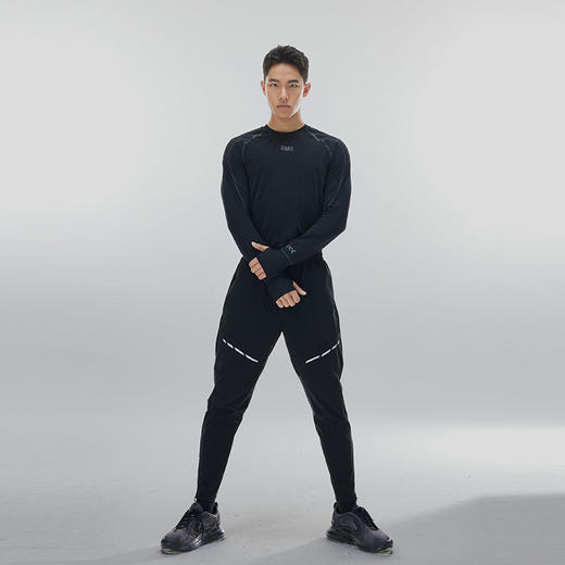 OMG潮牌 高弹力运动裤男士春夏跑步吸湿透气健身长裤宽松束脚裤薄 商品图2