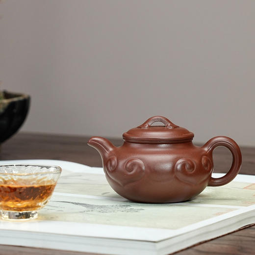 宜兴紫砂壶 仿古如意 底槽清 泡茶壶 245CC 手工功夫茶具套装礼品 送礼自用收藏 商品图1
