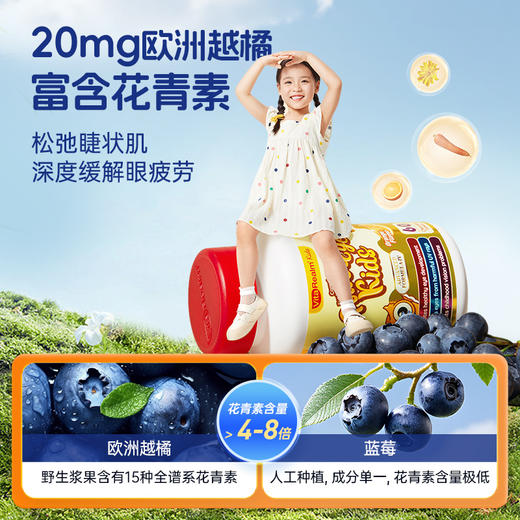 新加坡VitaRealm维乐原儿童叶黄素蓝莓咀嚼片60粒sy 商品图4