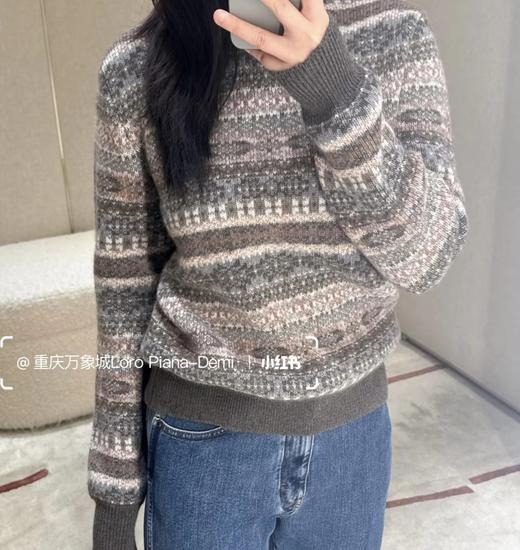 售完无补 重磅  LP提花费尔岛羊绒毛衣   纯羊绒针织长袖毛衣 商品图0