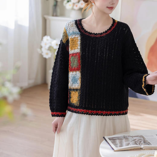 苏苏姐家今禾上衣手工diy钩针毛衣编织羊毛线衣服材料包毛线团 商品图3