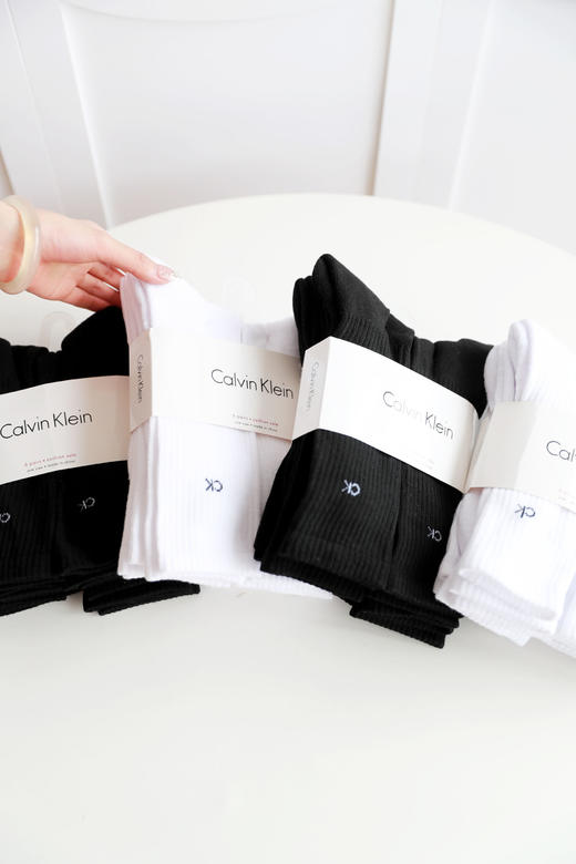 软支撑毛巾底袜子，一卡6双装。松弛感中筒全棉透气运动袜E012758 商品图1