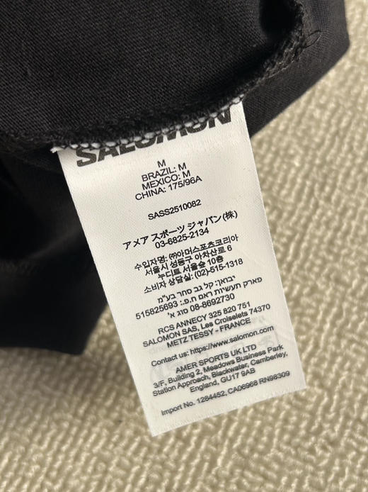 原单正品 Salomon萨洛蒙男士圆领长袖T恤，土耳其产，M-XXL 商品图4