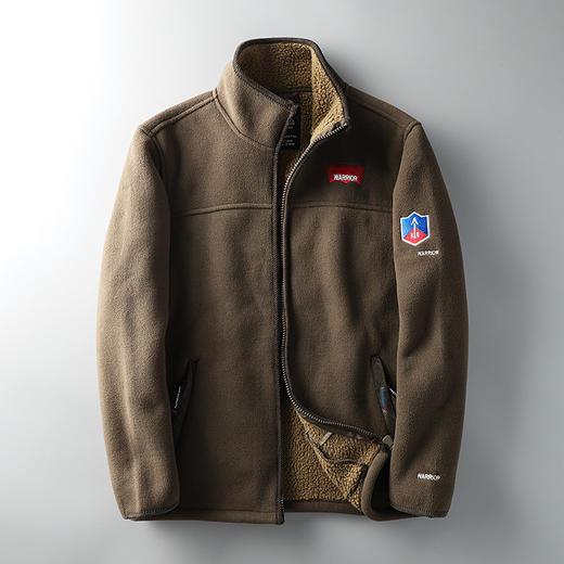 【年终福利】零下15° 出口挪威！加绒加厚双面摇粒绒抓绒衣男秋冬宽松大码外 商品图3