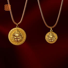 玺匠金铺《黄财神吊坠》足金9999 黄金吊坠挂件礼物