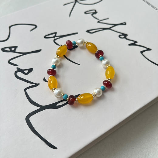 日常通勤百搭黄玛瑙串珠手串-纪念日百货门店同款169150637 商品图3
