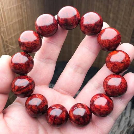 【青山特惠】1.8*13颗5星满瘤疤 小叶紫檀手串（无胶嫩瘤）t6 商品图0