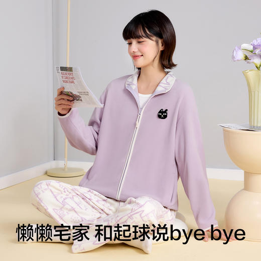 【M-XXL】【有棵树】女士双面摇粒绒家居服套装 商品图7