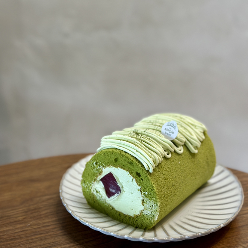 抹茶树莓卷