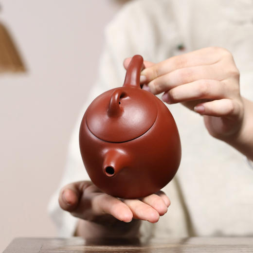 宜兴紫砂壶丨秦权壶 原矿朱泥大红袍 经典壶型 265CC精品功夫茶具 大容量泡茶壶 商品图2