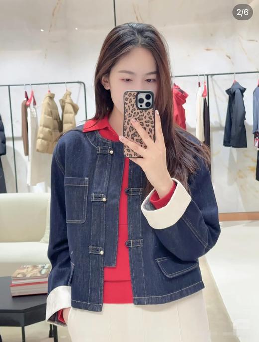 一店k 牛仔遇见盘扣，国风DNA动了！小个子天菜！26年早春中式圆领短款盘扣牛仔外套！可飒可雅太戳我了！ 商品图7