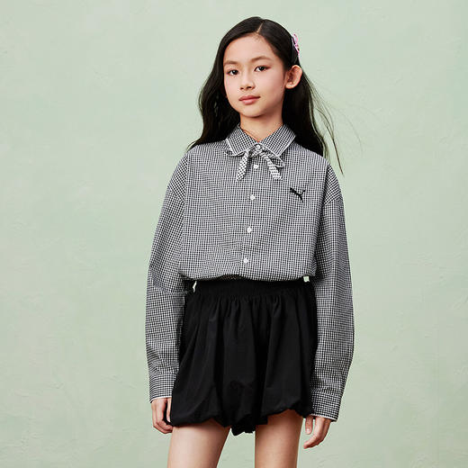 PUMA彪马童装2026春季新款儿童长袖衬衫女童上衣时髦精致 商品图1