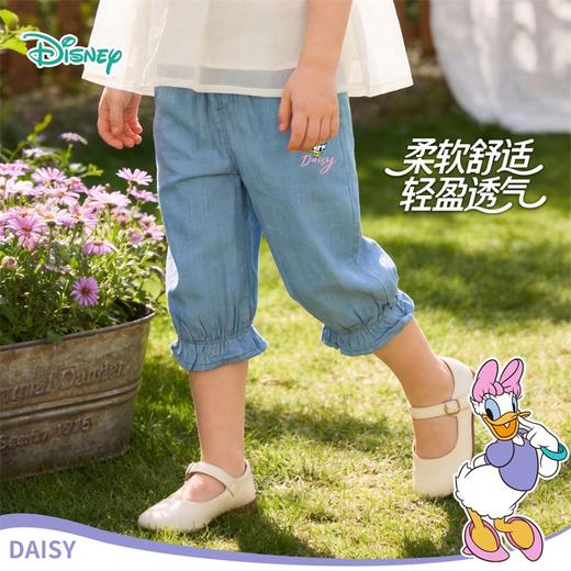 迪士尼飞幻游记女童牛仔七分牛仔裤222DK0285 商品图2